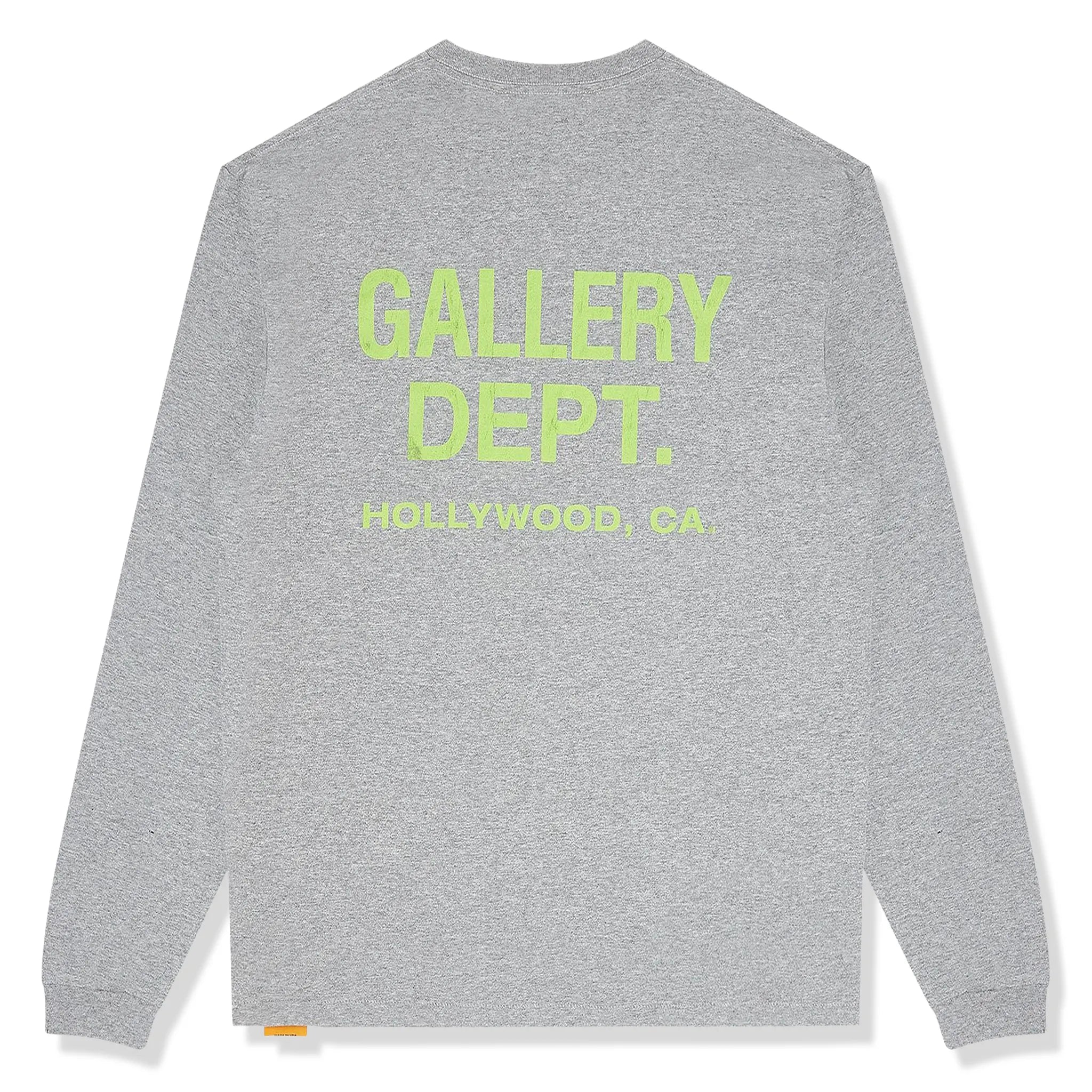Back View of Gallery Dept. Souvenir Logo L/S Heather Grey T Shirt SS 1120 HEAT